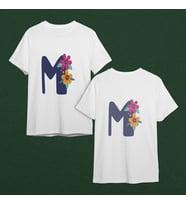 Baş Harf Tasarımlı Tişört Kişiye Özel ( Unisex - Büyük - Çocuk )