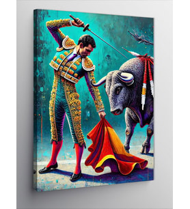 Kanvas Tablo Matador ve Boğa Dansı
