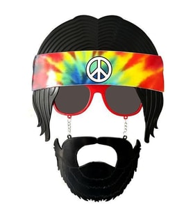 Nessiworld Siyah Saçlı Bandana Tasarımlı Parti Gözlüğü 26x18 cm NessiWorld
