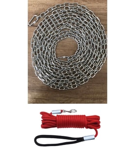 Köpek Bağlama Zinciri Mm 3 Metre (85 KG) 1 Metre Gezdirme Kayışı