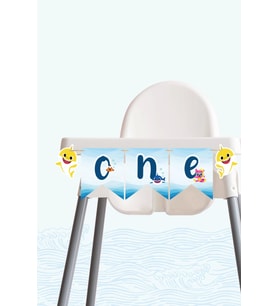 Baby Shark Temalı ONE Banner *Kalın Kağıt