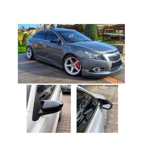 chevrolet cruze sedan parlak siyah boyalı yarasa ayna kapağı