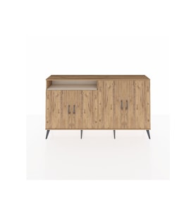 Arges Konsol 4 Raflı 4 Kapaklı 176x30x99 Çam-Çam/Aytaşı