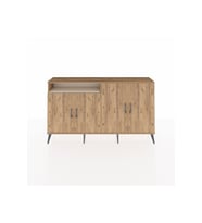 Arges Konsol 4 Raflı 4 Kapaklı 176x30x99 Çam-Çam/Aytaşı