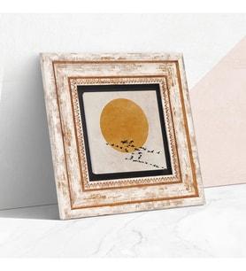 Minimalist Taş Duvar Tablosu - Çerçeveli Taş Tablo - Dekoratif Duvar Sanatı - Modern Ev ve Ofis Duvar Dekoru T1-322