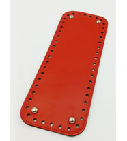 Angel Çanta Aksesuar Suni Deri Kırmızı Renk 30X12 cm Dikdörtgen Çanta Tabanı (Gümüş Aparatlı)