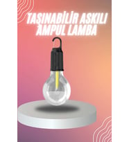 Northcity Şarjlı Dekoratif Kamp Lambası Askılı Ampul LED Işık Type-C Girişli - Çadır, Balıkçılık ve Ev Dekorasyonu İçin