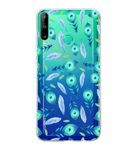 PrintiFy Huawei P40 Lite E ile Uyumlu 1mm Slim Fit Nazar Boncuğu 3 Baskılı Şeffaf  Kılıf