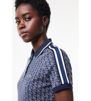 Lacoste Slim Fit Polo T-Shirt Kadın Polo Yaka Tişört Lacivert