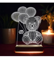 Pelüş Ayıcık Tasarımlı 3d Led Lamba