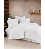 Mulvxurg Urg02 Butik Nevresim Takımı Çift Kişilik Estina V6 Beyaz (Mulvix)