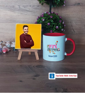 Drama Öğretmeni Fotoğraflı Dekoratif Taş, Kupa Bardak Beyaz Hediye (Model 2)
