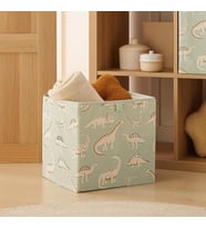 Ocean Home Textile Çocuk Odası Dinozor Kutu 33 x 30 x 33 cm (Mint)