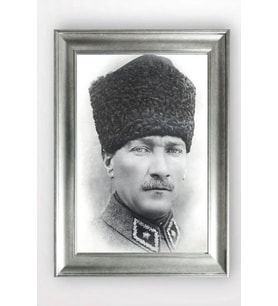 Gümüş Çerçeveli Atatürk Tablo cv798