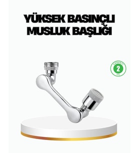 Northcity 1080° Döner Musluk Aparatı - 3 Segmentli Esnek Havalandırıcı ve Pratik Kullanım Aparatı