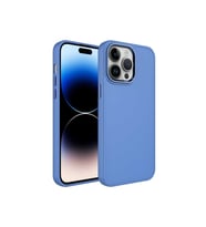 Apple iPhone 14 Pro Uyumlu Kılıf Metal Çerçeve ve Buton Tasarımlı Silikon Zore Luna Kapak (Koyu Lila)