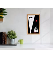 BK Home İsme Özel Godfather Baba Tasarımlı Dekoratif Retro Ahşap Tablo-13