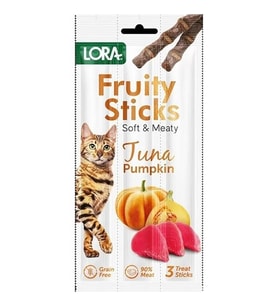 Lora Ton Balıklı Balkabaklı Kedi Stick Ödül 3x5gr (Kahverengi)