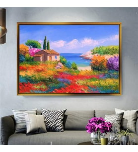 Altın Çerçeveli dekoratif tablo a639 (Gold)