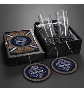 Kişiye Özel Premium Rakı Bardağı Seti – Rakı Zamanı – Premium Kutuda – Sevgiliye Hediye