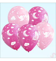 Bebek Temalı Balon, 30cm x 8 Adet - Pembe