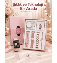 Kadınlar İçin Dokunmatik Ekran Akıllı Saat ve Kablosuz Bluetooth Kulaklık ANC Özelliği