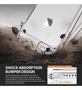 Ringke Fusion iPhone 6s Plus/ 6 Plus ile Uyumlu KIlıf Black