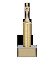 ODAK KUPA - Figürlü Kupalar - Satranç Figürlü Kupalar FG-007 A - 27 cm