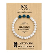MK TASARIM GERÇEK İNCİ GERÇEK APATİT BİLEKLİK MK.7000.839- RAHATLIK-DİNGİNLİK-ENERJİ- STRES BİLEKLİĞİ