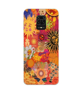 Redmi Note 9 Pro/Note 9S Uyumlu Vintage Kolaj Desenli Şeffaf Telefon Kılıfı