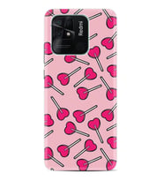 Xiaomi Poco X3 Pro M4 Pro X4 Pro C40 10C Kılıf Desenli Silikon Heart Lollipop 1414
