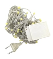 pilelistore 10 M 100 Led Damla Uçlu Led Işık Beyaz Işık Şeffaf Kablo