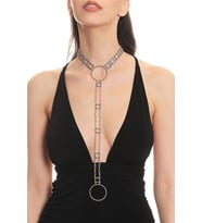 Kadın Antik Gümüş Kaplama Burgulu Yuvarlak Parçalı Tasarım Choker&Kolye