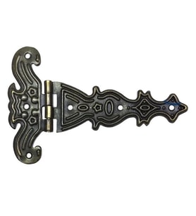 Dekoratif, Sac Tek Kuyruklu Menteşe - 69x102 Mm, Büyük, Antik, 1 Adet