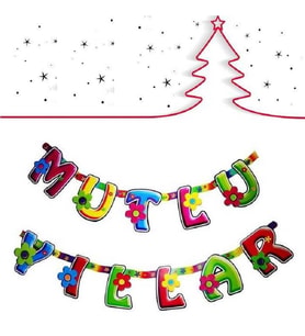 YILBAŞI SÜSLERİ MUTLU YILLAR YAZISI VİTRİN DEKOR SÜSLERİ NOEL SÜSLERİ CAM SÜSLERİ