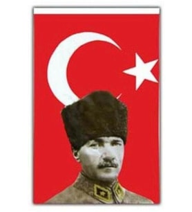 Vatan Bez Bayrak Türk Atalı %100 Polyester 100x150 Cm
