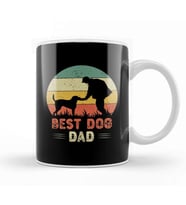 Best Dog Dad Vintage Köpek Kupa Bardak Porselen