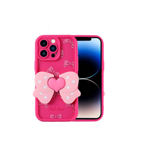 Apple iPhone 14 Pro Uyumlu Kılıf Kamera Korumalı Figür Tasarımlı Zore Kapya Kapak (K.Pembe)
