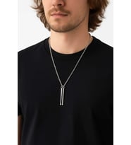 Gümüş Renk Bateri Baget Kolye Ucu – Kadın Erkek Unisex 4 cm Müzik Temalı Takı
