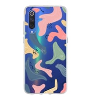 Xiaomi Mi 9 Uyumlu Kapak Abstract Tasarımlı Şeffaf Silikon Kılıf