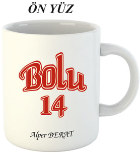 Kişiye Özel Hediyelik Bolu 14 Kupa Bardak