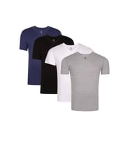 Erkek V Yaka 4'lü Paket Basic Kısa Kollu T-Shirt