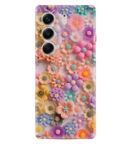 Camon 40 4G Kılıf Boutique Baskılı Resimli Rengarenk Papatyalar Pcode -060