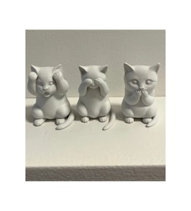 Görmedim Duymadım Bilmiyorum Kedi Figürü 3 Adet