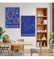 Dikey 2'li Kanvas Tablo Seti Van Gogh Henri Matisse Ev Ofis Dekorasyonu Yeni Ev Hediyesi