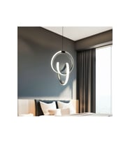 Siyah Modern Sarkıt Led Avize, Renk Seçenekleriyle Şık ve Aydınlatıcı