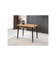 Ortadan Açılır Büyüyen Ahşap Yemek Masası Meşe 80x130cm SADECE MASA FİYATIDIR (Ceviz)