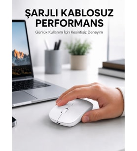 5000 DPI Bluetooth Kablosuz Mouse Hafif Ergonomik Sessiz Wireless Fare