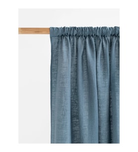 Çubuk Cepli Perde Mavi 200x230 cm Tek Parça