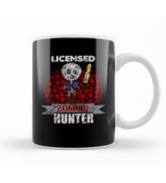 Vintage Licensed Zombie Hunter Skeleton Halloween Kupa Bardak Porselen